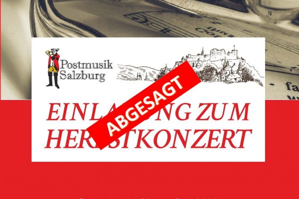KONZERT ABGESAGT!!! Jetzt Karten für das Herbstkonzert 2020 sichern