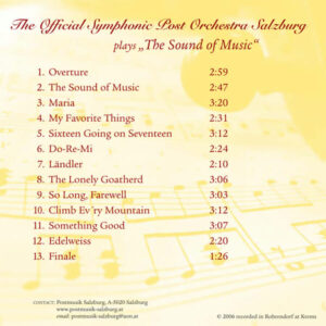 CD Cover The Sound of Music (Bestseller)